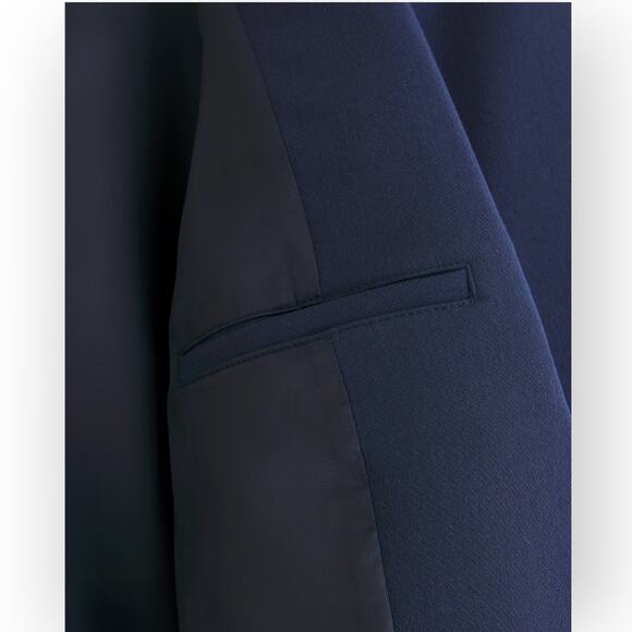 Medium Abercrombie&Fitch Classic Suiting Blazer NavyBlue Office Women - Picture 13 of 16